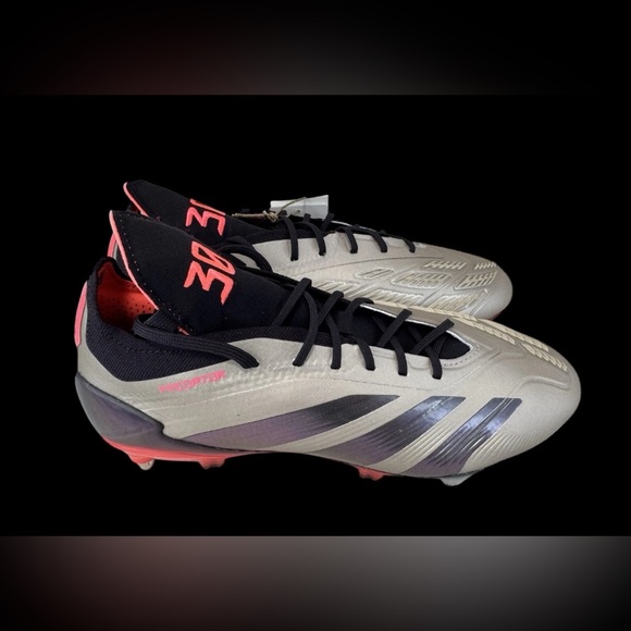 SZ 11.5 Adidas Predator Elite Fold Over Tongue SG Platinum Metallic ID0919 Cleat - Picture 3 of 8